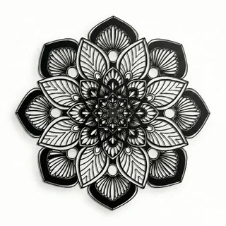 DEKADRON Metall Wand Decor, Metall Mandala Wandkunst, Bohemian Art, Innendekoration, Metallschild, Metall Wall Art Mandala Dekor, (44 x 44 cm)