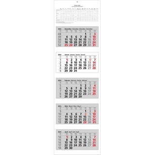 ADINA Buchkalender 2024 ADINA Fünfmonatskalender 110x33cm mit Tagesanzeiger in Blockform
