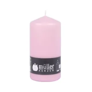 Müller Kerzen Stumpenkerze, rosa 20113568cw , 1 Packung = 6 Stück, (Ø x H): 68 x 135 mm