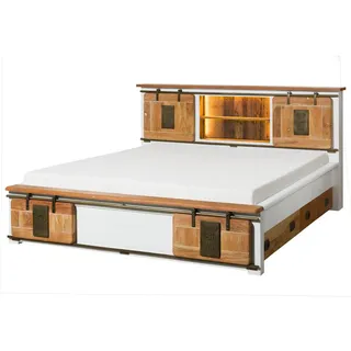 MASSIVMOEBEL24.DE Bett 180 x 200 cm Weiß