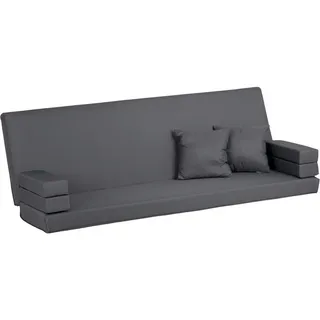 gardenson Kissenset-Hollywoodschaukel Anthrazit 3-Sitzer