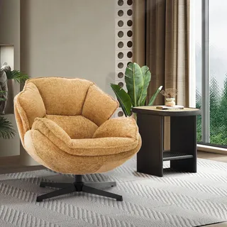 IWMH Sessel Wohnzimmer Drehbar, Schlafzimmer Loungesessel mit Metallbeinen