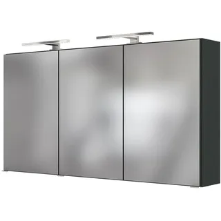 Held Möbel 3D-Spiegelschrank Bari 120 cm Graphitgrau