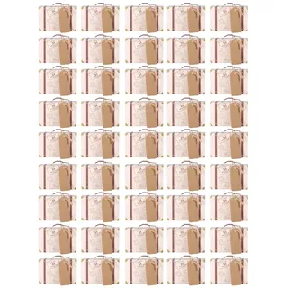 Srliya 50pcs Set Mini Koffer Süßigkeiten Geschenkbox, Elegante Tragbare Karton -Hochzeitsfeier, Geburtstag, aus Karton Hergestellt