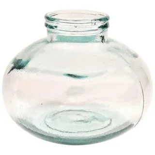 INNA-Glas Kugelvase Brenden aus Glas, recycelt, klar, 20cm, Ø25cm weiß