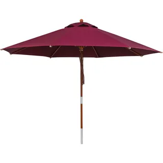 anndora® Sonnenschirm Gartenschirm 3,5 m rund Dunkelrot wasserabweisend Winddach