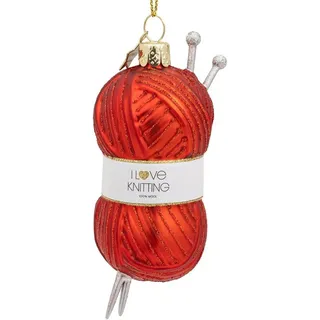SIKORA Wollknäul Weihnachtskugel Glas Geschenk