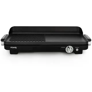 HKoenig Grill, Schwarz, Metall, 63x8.9x27.3 cm, Küchengeräte, Tischgrills & Fondues, Raclette-Grills