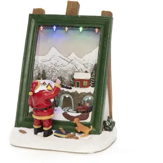 Konstsmide Weihnachtsbeleuchtung  LED Szenerie Malender Weihnachtsmann