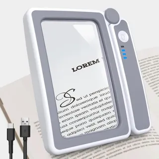 damaku Wiederaufladbare 5-fach Vergrößernde Led-lupe, Geschenk Für Senioren, Vergrößerung Zum Lesen Und Für Heimwerkerprojekte