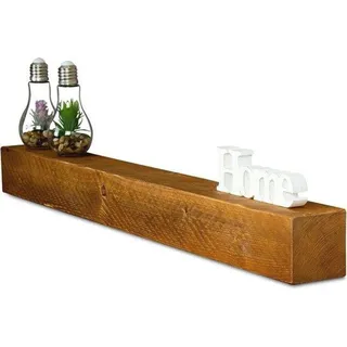 Famanu Wandregal Vintage Rustikal 60x10cm - Teakholz