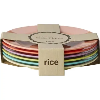 Rice Kuchen Teller Set 6er rund mehrfarbig