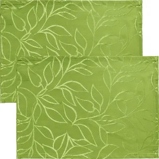 Erwin Müller Platzset Outdoor-Tischset "Terrassa" 2er-Pack, abwaschbar Blatt grün