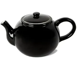 XXL Jumbo Teekanne Porzellan 2,5l - schwarz - Jumbo-Teekanne