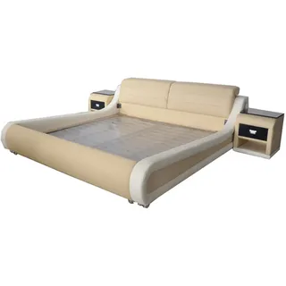 JV Möbel Luxus Polsterbett 140 x 200 cm Beige