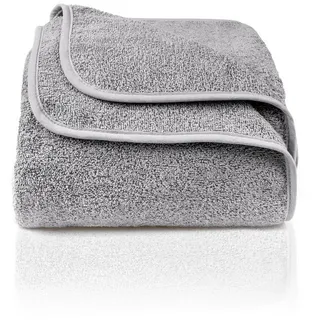 Wohndecke Frotteedecke 100% Baumwolle - Sommerdecke, Kuscheldecke, Laynenburg, Baumwolldecke als Sommer, Bett-Überwurf, Couch-Überwurf, Sofa-Decke grau