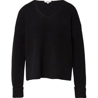 s.Oliver Grobstrickpullover mit V-Ausschnitt Schwarz S