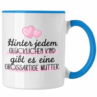 Trendation Tasse Trendation - Mama Tasse Geschenk für Mutter von Kinder Sohn Tochter Mu blau