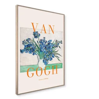 STYLER ARTBOX IRIS Wandbild 50x70 cm gerahmt Blumenmotiv Schwertlilien florale Wanddeko Wohnzimmer Schlafzimmer