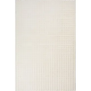 Fellimitat Waves Polyester Beige 160 x 220 cm