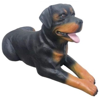 XXL Premium Rottweiler in lebensgross 90cm Hund Garten Deko Figur inkl. Spedition