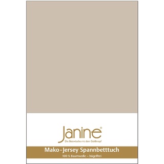 Janine Spannbetttuch 5007 Mako Jersey 140/200 bis 160/200 cm naturell Fb. 19
