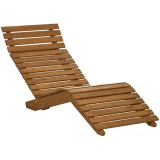 Outsunny Sonnenliege 66 x 170 x 77 cm Beige