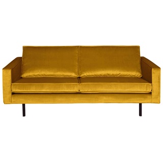 Retro Couch in Gelb Samtbezug