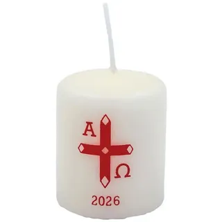 Kopschitz Kerzen Stumpenkerze Osterkerze 60 x Ø 50 mm mit Jahreszahl 2026