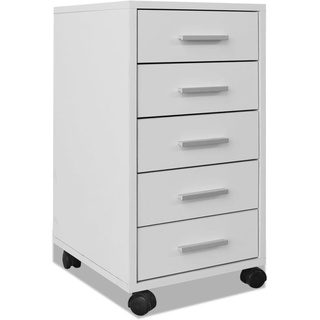 vidaXL Bürocontainer Rollcontainer Büroschrank Schubladenelement + 5 Schubladen