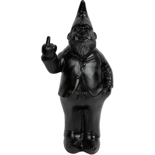 FISURA – Originelle Gnom Spardose. Große Spardose in Form. Lustige Spardose als Geschenk. Schwarze Spardose. Maße: 27 x 13 x 8 Zentimeter. Material: Polyresin, Zwerg, Schwarz
