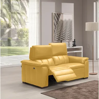 Egoitaliano 2-Sitzer EGOITALIANO "Capucine hoher Sitzkomfort, erstklassiger Relaxkomfort, elegant", gelb, B:154cm H:99cm T:97cm, Sofas, wahlweise mit elektrisch oder manuell verstellbarer Relaxfunktion