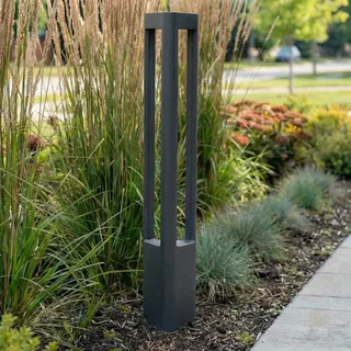 LUCANDE Außenleuchte Aluminium 80 cm spritzwassergeschützt 1 x 8 W LED schwarz