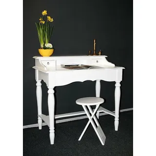 Massivholz Sekretär weiß Schreibtisch Schminktisch kosmetiktisch Landhaus Stil