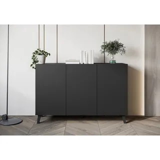 Home Affaire Sideboard Phuket II 120 x 39 x 39 cm schwarz matt