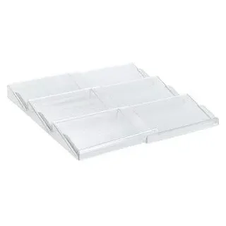 Zeller Gewürzregal Organizer-Set, transparent, mit 3 Fächern, Schublade, Kunststoff, ausziehbar, 19,5-38 x 3,2 x 41cm, 2-tlg