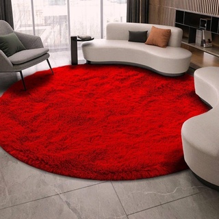 Strado, Teppich, Round carpet Shaggy Strado 140x140 BloodyRed (light red) universal (140 x 140 cm)