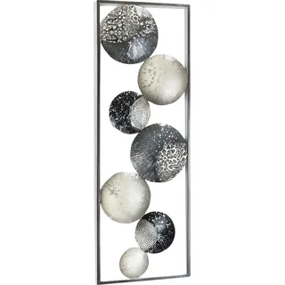 Metallbild LOCKER, silber (farbe bild(er): silberfarben), B:32cm H:89cm T:2cm, Metall, Bilder, Wanddeko, aus Metall