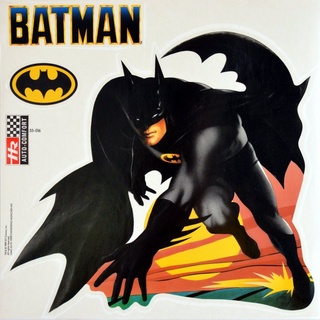 HR Autocomfort Wandtattoo Drei Batman Aufkleber Decals Tattoo 28 cm + 12 cm + 6 cm orig. 1989 weiß
