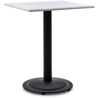 blumfeldt Patras Onyx Bistro-Tisch - Gartentisch im Jugendstil, 60 x 60 cm Marmortischplatte, 72 cm Höhe, für drinnen und draußen, gusseiserner ...