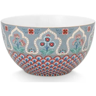 Pip Studio Flower Festival Scallop Deco Bowl Light Blue 18cm