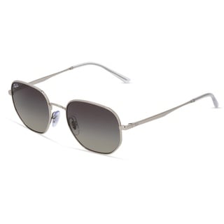 Ray-Ban RB 3682 Unisex-Sonnenbrille Vollrand Panto Metall-Gestell, silber