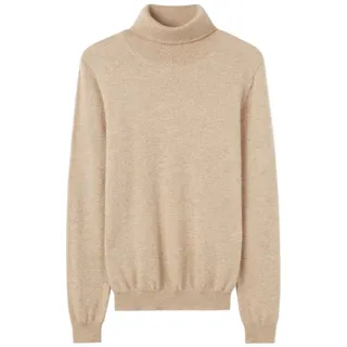 GOBI Cashmere Rollkragenpullover Naturfarbe Basic Rollkragenpullover aus Kaschmir beige|braun 2XL