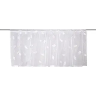 HOME WOHNIDEEN SHARY Stangendurchzug 145 x 45 cm Weiß/Transparent 1 St.