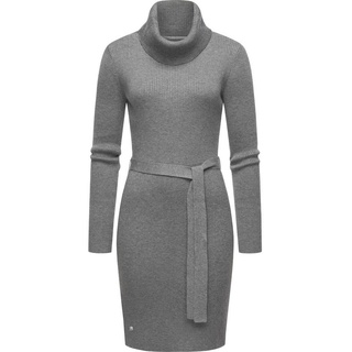 Ragwear Sweatkleid Miyya warmes Winterkleid mit breitem Rollkragen grau XXL (44)