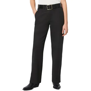 Chinohose MARC O'POLO "aus stretchigem Organic Cotton-Twill" Gr. 32, Normalgrößen, schwarz Damen Hosen Weite