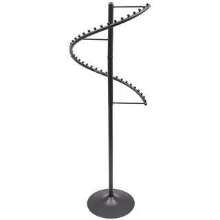 Treeisland Spiral-Kleiderständer, 360° Drehbar Kleiderständer aus Metall, Freistehender Kleiderstange, Multifunktional Garderobenständer für Hüte, Schals, Kleidung