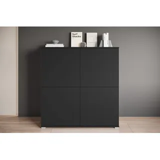 OTTO home PC-Schrank Kenia, Sekretär, Home Office (1 St), Mit Push-to-open, Tastaturauszug und praktischem Stauraum schwarz