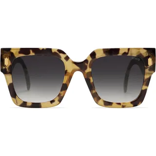 SOJOS Sonnenbrille Damen Groß Vintage Retro Quadratisch Cateye Rahmen UV400 Schutz Klassische Outdoor Moderne eckig Übergroß Sonnenbrillen SJ2194 mit C10 Gelbe Leoparden Rahmen - XL