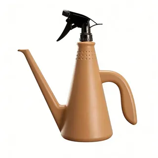 2-in-1 Gießkanne Zimmerpflanzen, 1L Giesskanne Mit Sprühfunktion - Kleine Gieskanne Mit Verstellbarem Sprühkopf für Sukkulenten Bonsai Blumen – Perfekt für die Pflanzenpflege im Haus Garten (Khaki)